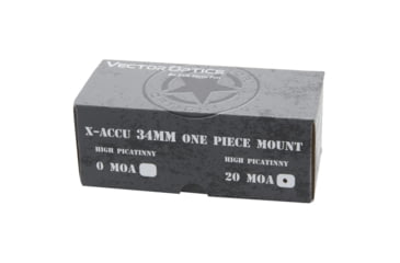 Image of Vector Optics 34mm X-Accu One Piece 20MOA HI Picatinny Mount, Black, SCTM-58