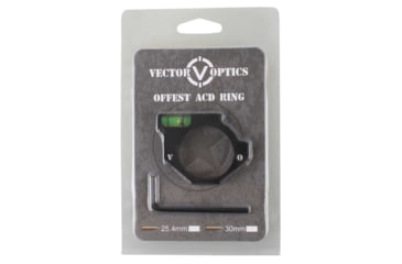 Image of Vector Optics ACD Mount Ring, 25.4mm Tube, 6063-T6, Matte, w/ Offset Level Bubble, Black, SCACD-04