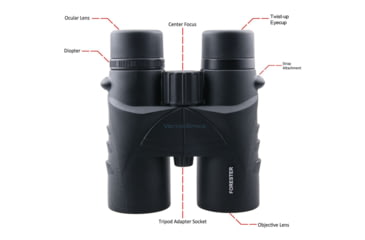 Image of Vector Optics Forester Binocular, 8x42mm, Roof Prism, Black, SCBO-01