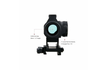 Image of Vector Optics Maverick GenII 1x22mm Red Dot Sight, Unlimited, Picatinny, Black Matte, Black, SCRD-12II