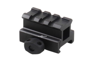 Image of Vector Optics Riser Mount Rail, Picatinny, 0.83in Height, 1.6in Long, 3 Slots, 6063-T6, Black, SCRA-59