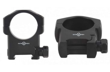 Image of Vector Optics Tactical Rifle Scope Rings, 30mm Tube, Picatinny/ Weaver, 31mm Height, 6063-T6, Matte, Black, SCTM-08