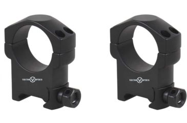 Image of Vector Optics Tactical Rifle Scope Rings, 30mm Tube, Picatinny/ Weaver, 31mm Height, 6063-T6, Matte, Black, SCTM-08