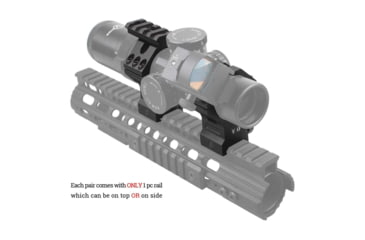 Image of Vector Optics Tactical Rifle Scope Rings, 35mm Tube, Picatinny, 40mm Height, 6061-T6, Matte, Black, SCTM-32