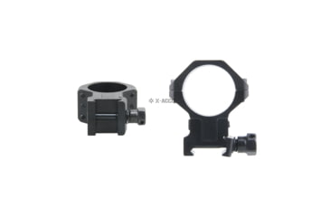 Image of Vector Optics X-Accu 30mm Adjustable Elevation Picatinny Rings, 1913 Picatinny Mount, Black Matte, Chorme, XASR-3040
