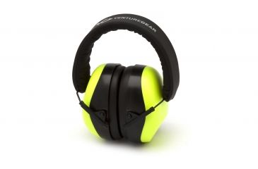 Image of Venture Gear Low Profile Ear Muff, Hi Viz Lime, Clam VGPM8031C