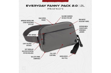 Image of Vertx 2.0 Everyday Fanny Pack, Wolf Grey, F1 VTX5264 WGY NA N/A