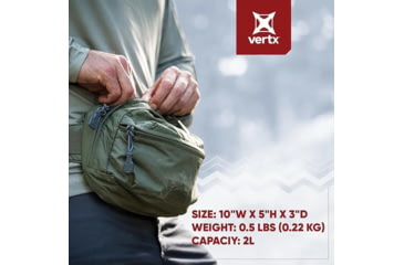 Image of Vertx Long Walks Mp Waist Pack, Canopy Green - VTX5057CGNNANA