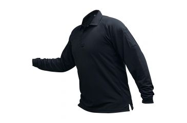 Image of Vertx Men's Coldback Long Sleeve Polo Shirt, Navy, Size Extra Small VTX4020NVP-XSMALL