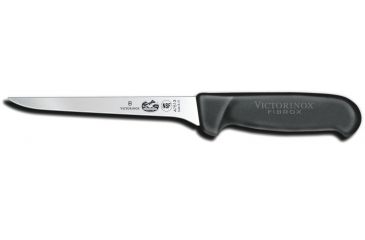 Image of Victorinox 6in Flexible Boning Knife w/ Fibrox Handle, Black 47513