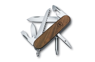 Image of Victorinox Hiker Wood Swiss Army Pocket Knife, Walnut, 91mm, 1.4611.63-X1
