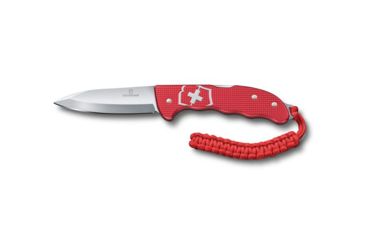 Image of Victorinox Hunter Pro Alox Folding Knife with Clip and Paracord, Red, 130mm 0.9415.20