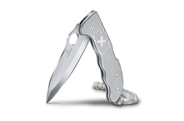 Image of Victorinox Hunter Pro Alox Folding Knife with Clip and Paracord, Silver, 130mm 0.9415.M26