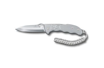 Image of Victorinox Hunter Pro Alox Folding Knife with Clip and Paracord, Silver, 130mm 0.9415.M26