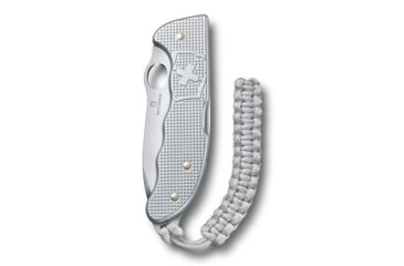 Image of Victorinox Hunter Pro Alox Folding Knife with Clip and Paracord, Silver, 130mm 0.9415.M26