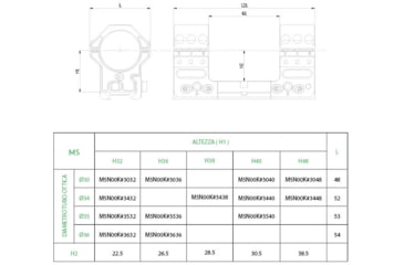 Image of Victrix Armaments Decumanus M5 Rifle Scope Rings - Key, 30in dia, 40in, Black, M5N00K.3040