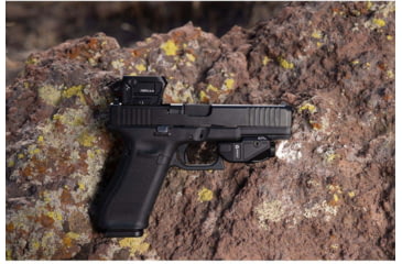 Image of Viridian Weapon Technologies RFX44 Compact Green Dot Reflex Sight, 5 MOA Green Dot Reticle, Picatinny High Mount for 1/3 Co-Witness, Black, 981-0113