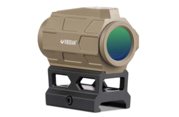Image of Viridian Weapon Technologies VENTA 1x22mm Reflex Green Dot Sight w/ T2-Style Pic Rail Mount, 2 MOA Green Dot Reticle, Flat Dark Earth, 981-0195
