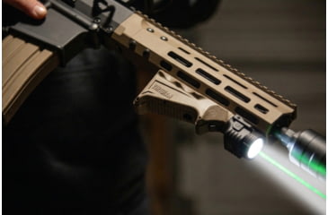 Image of Viridian Weapon Technologies Viridian 4lux 2000 Lumen Light Angled Foregrip Mlok Laser Fde