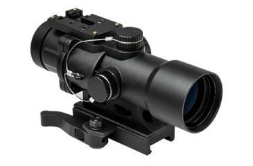 Image of NcSTAR 3.5x32 Blue/Green Illum. Compact Prismatic Optic Rifle Scope, Urban Tactical Ret., Green Lens SEECPRQ3532G