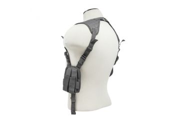 Image of VISM Ambidextrous Horizontal Shoulder Holster/Double Magazine Holder/Urban Gray, URBAN GRAY CV2909U