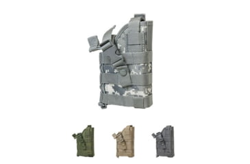 Image of Vism Ambidextrous Modular Molle Holster, Digital Camo, Green, Tan, Urban Gray