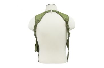 Image of VISM Ambidextrous Shoulder Holster w/ Magazine Holder, Green CV2909G