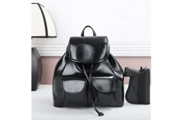 Image of VISM BW9948 PU Daypack, Black, BW9948B