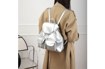 Image of VISM BW9948 PU Daypack, Silver, BW9948S