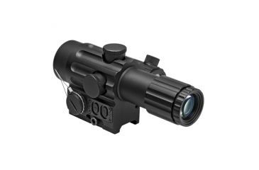 Image of VISM Duo Series 4X34 Scope/Built In Offset Green Dot Relflex Sight/Blue Ill. Urban Tactical Reticle/Picatinny Base/Green Lens, BLACK VDUO434DGB
