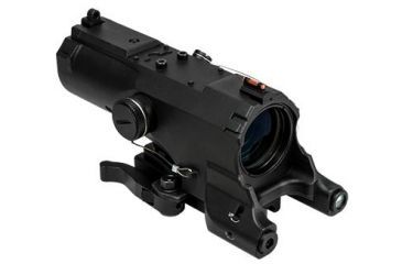 Image of Vism Eco Mod2 4X Magnification 34mm Scope with Green Laser &amp; Red/White Led Navigation Light, Black VECO434QRBM2