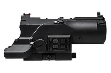Image of Vism Eco Mod2 4X Magnification 34mm Scope with Green Laser &amp; Red/White Led Navigation Light, Black VECO434QRBM2