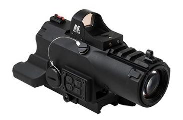 Image of VISM ECO Prismatic Scope 4X Scope/Laser &amp; NAV LED/Green Micro Dot, Black VECO434QRBG
