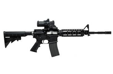 Image of VISM ECO Prismatic Scope 4X Scope/Laser &amp; NAV LED/Green Micro Dot, Black VECO434QRBG