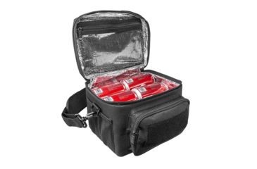 Image of VISM Insulated Cooler Lunch Bag w/ Molle/PAL Webbing, Black, Small, CVKOLS3022B