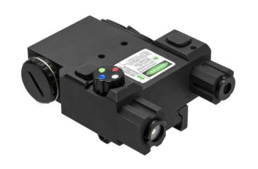 Image of VISM QR Laser Designator Box w/ Green Laser Sight and 4 Color LED NAV Lights, Black VLG4NVQRB