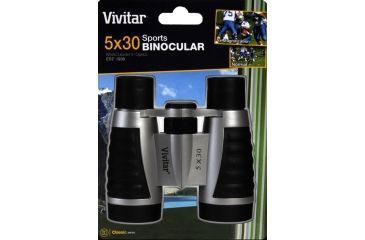 Image of Vivitar Classic Series 5x30 Compact Roof Prism Binoculars with Case and Strap -Clam Pack