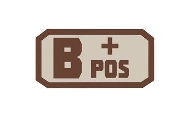 Image of Voodoo Tactical Blood Type Rubber Patch, B+, Gray, 07-0993014000