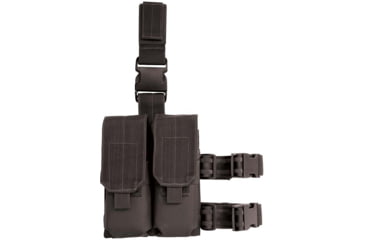 Image of Voodoo Tactical Drop Leg Platform w/Attached M4/M16 Double Mag Pouch, Black, 20-9308001000