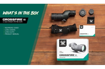 Image of Vortex Crossfire HD 12-36x50 Spotting Scope, Straight, Green, CF-50S
