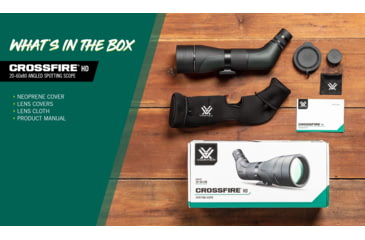 Image of Vortex Crossfire HD 20-60x80 Spotting Scope, Angled, Green, CF-80A