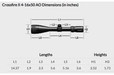Image of Vortex Crossfire II AO 4-16x50mm Rifle Scope, 30mm Tube, Second Focal Plane, Black, Hard Anodized, Non-Illuminated Dead-Hold BDC Reticle, MOA Adjustment, CF2-31039