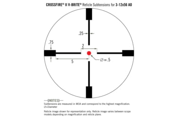 Image of Vortex Crossfire II Hog Hunter 3-12x56mm Rifle Scope, 30mm Tube, Second Focal Plane, Black, Hard Anodized, Red V-Brite Reticle, MOA Adjustment, CF2-31049