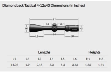Image of Vortex Diamondback Tactical 4-12x40mm Rifle Scope, 1in Tube, Second Focal Plane, Black, Hard Anodized, Non-Illuminated VMR-1 MOA Reticle, MOA Adjustment, DBK-10025