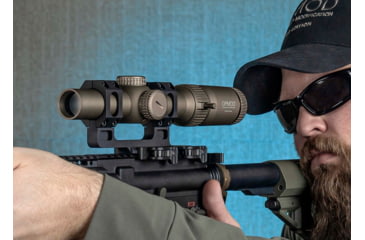 Image of Vortex OPMOD Strike Eagle Rifle Scope, 1-8x24mm, 30mm Tube, Second Focal Plane, AR-BDC3 Reticle, FDE, SE-1824-2-OP
