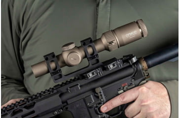 Image of Vortex OPMOD Strike Eagle Rifle Scope, 1-8x24mm, 30mm Tube, Second Focal Plane, AR-BDC3 Reticle, FDE, SE-1824-2-OP