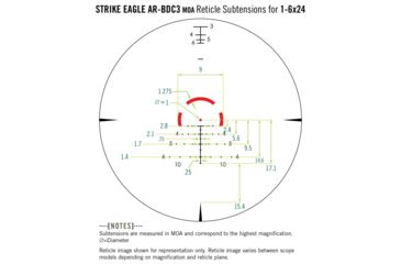 Image of Vortex OPMOD Strike Eagle Limited Edition Rifle Scope, 1-6x24mm, 30 mm Tube, Second Focal Plane, AR-BDC3 Reticle, Hard Anodized, FDE, SE-1624-2OP