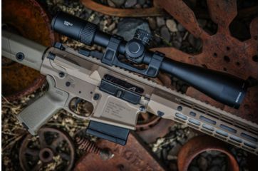 Image of Vortex Viper PST Gen II 5-25x50 mm Rifle Scope, 30 mm Tube, First Focal Plane, Black, Hard Anodized, Red EBR-7C MOA Reticle, MOA Adjustment, PST-5256