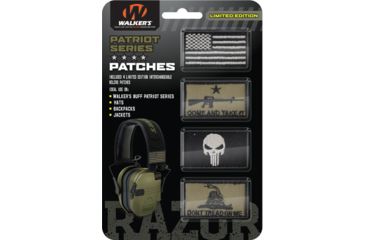 Image of Walkers Patriot Patch Kit - 4 Assorted Patches, American Flag Version, GWP-PATKIT