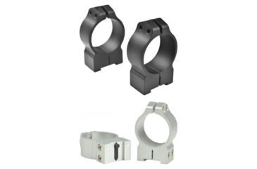 Image of Warne 30 Millimeter Rifle Scope Fixed Permanently Attached Tikka Medium Rings, Black, Silver